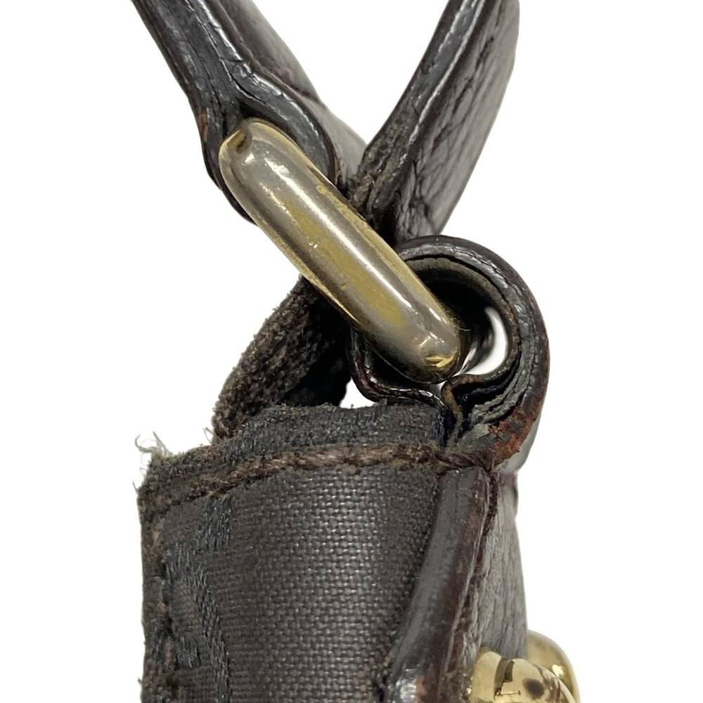 Gucci Interlocking G/GG Shoulder Bag 257292 Dark Brown Black Jacquard Leather - Picture 13 of 15